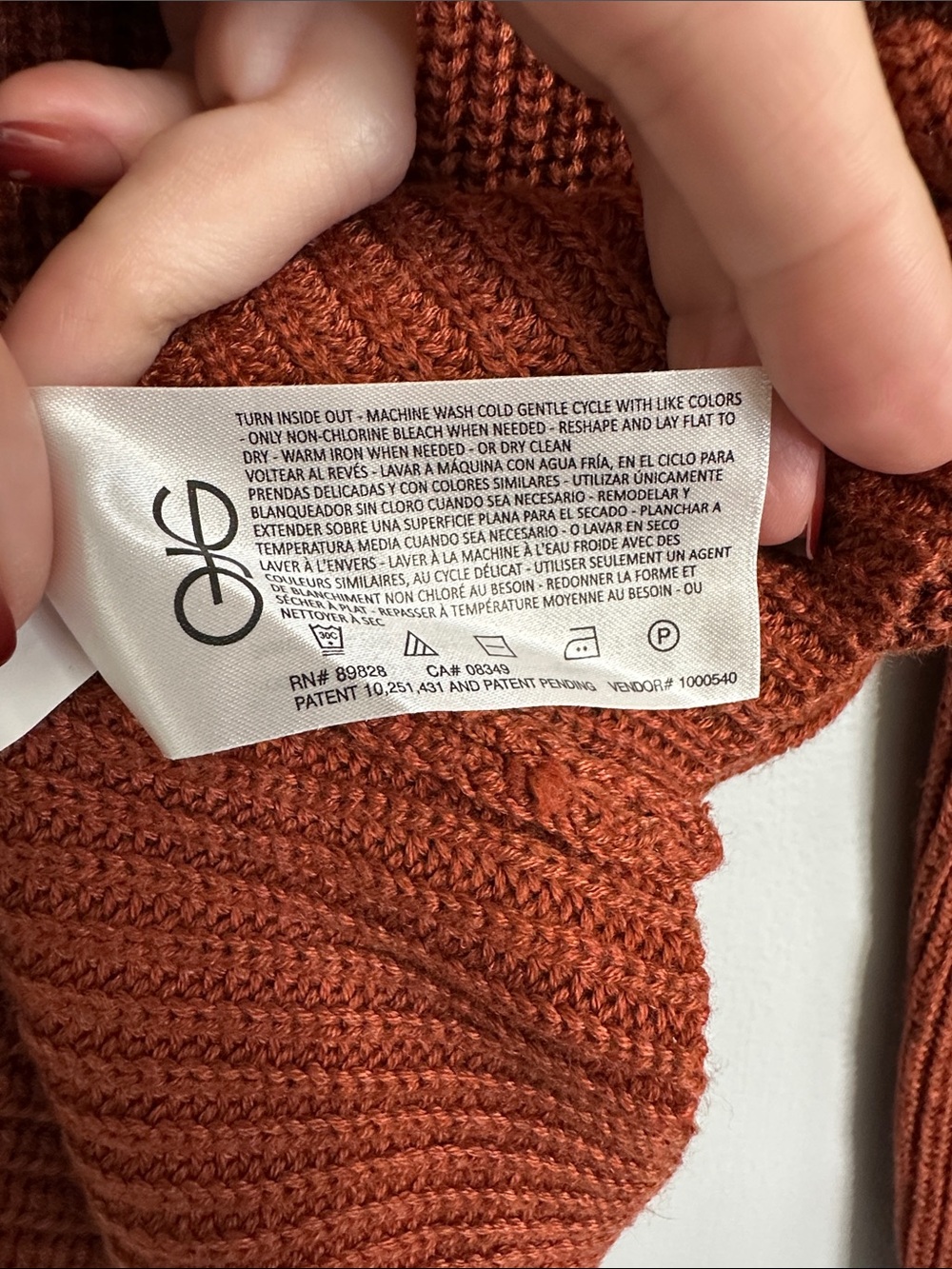 Jessica Simpson Ribbed Crewneck Sweater - Rust Orange - Picture 4 of 6